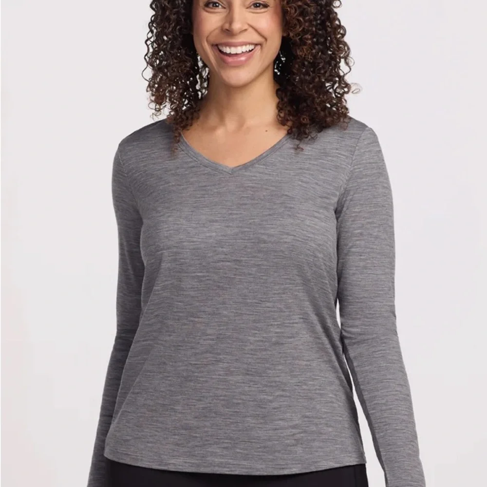 WoolX Shady Green Millie long sleeved shirt XS - Picture 5 of 6